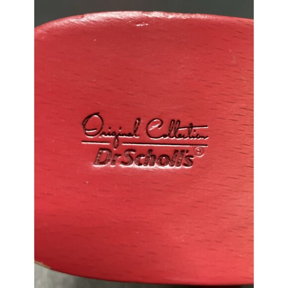 Dr Scholls Classic Original Collection Size 9 Wooden Sandals Red Ombré Leather - Picture 7 of 16